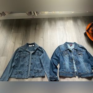 2 denim jackets for 20 dollars